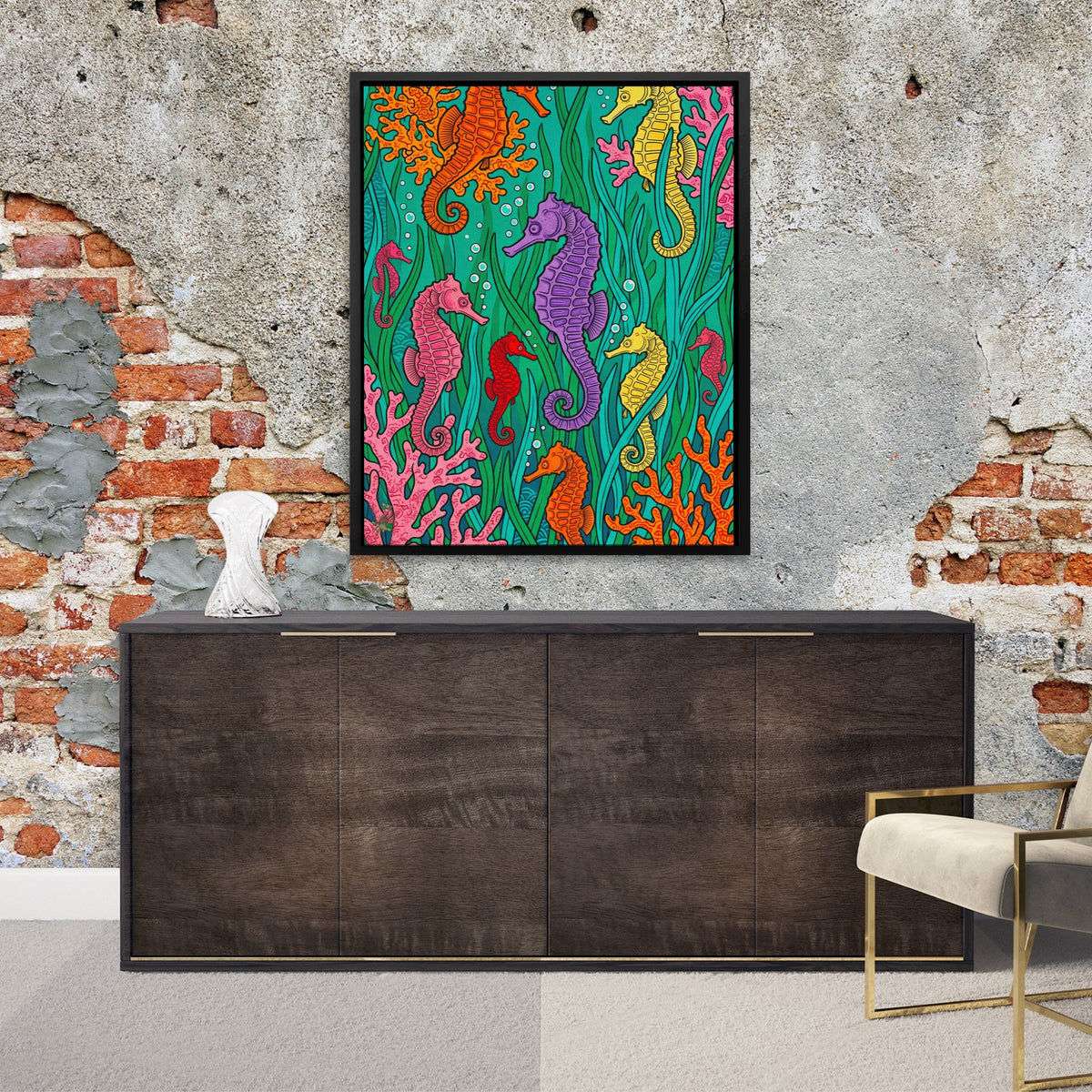 Seahorse Coral Celebration — Seahorse Coral Celebration Luxurious Room Exposed Brick 61