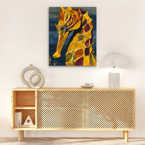 Seahorse Golden Tides - Luxury Wall Art