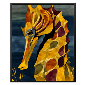 Seahorse Golden Tides - Luxury Wall Art