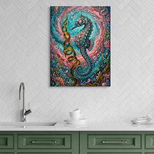 Seahorse Ocean Bloom - Luxury Wall Art