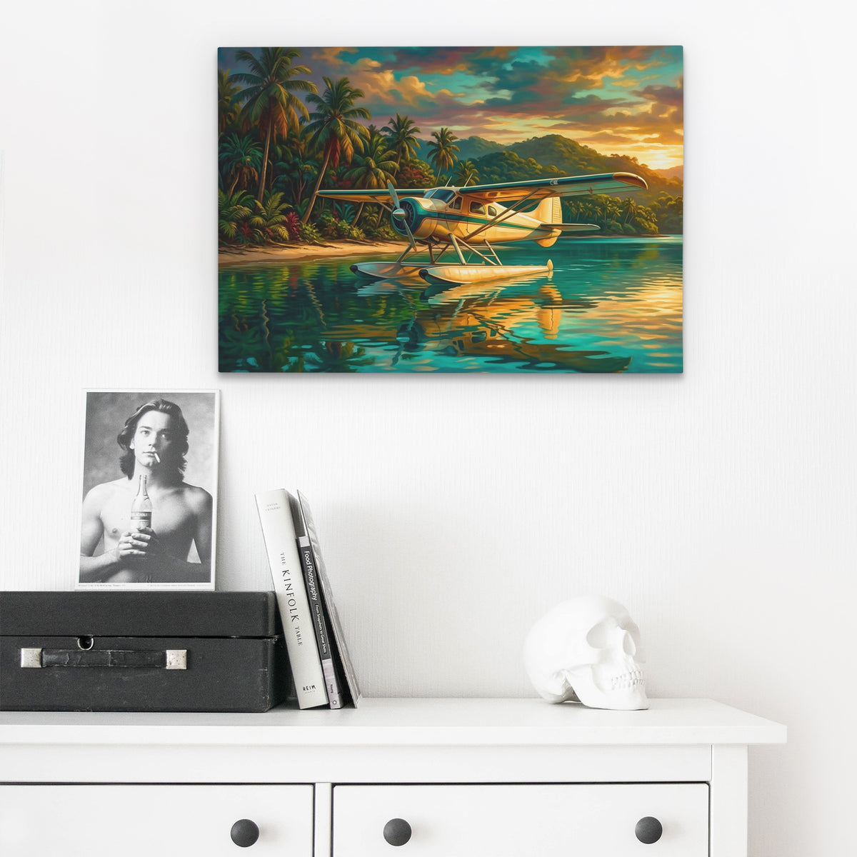 Seaplane Tropical Sunset — Seaplane Tropical Sunset Skull Desk 182