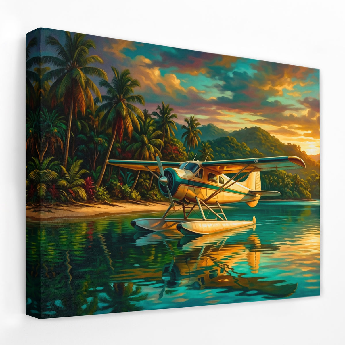Seaplane Tropical Sunset — Seaplane Tropical Sunset Landscape   Side View   Mirror Wrap 118