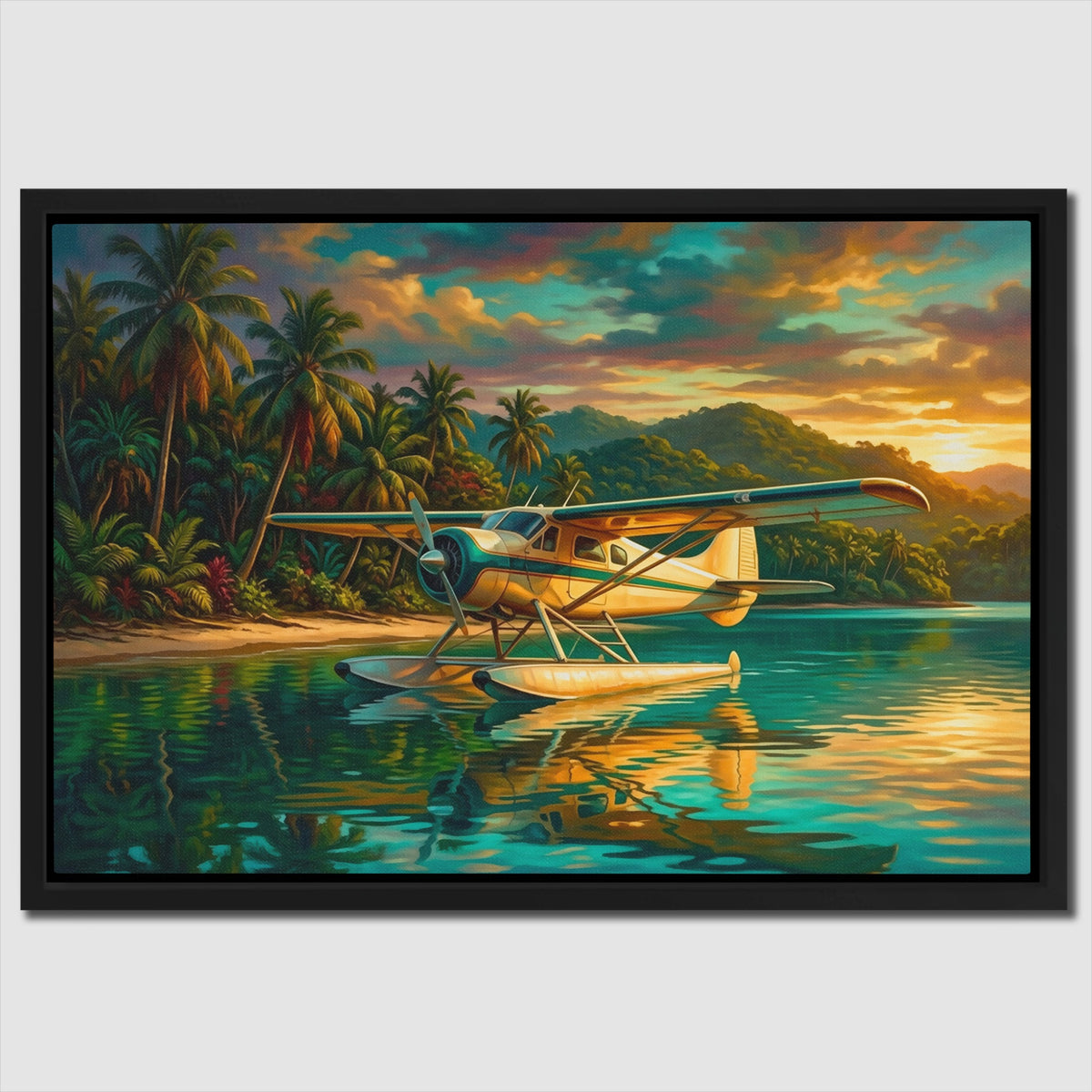 Seaplane Tropical Sunset — Seaplane Tropical Sunset Close Up Landscape 70