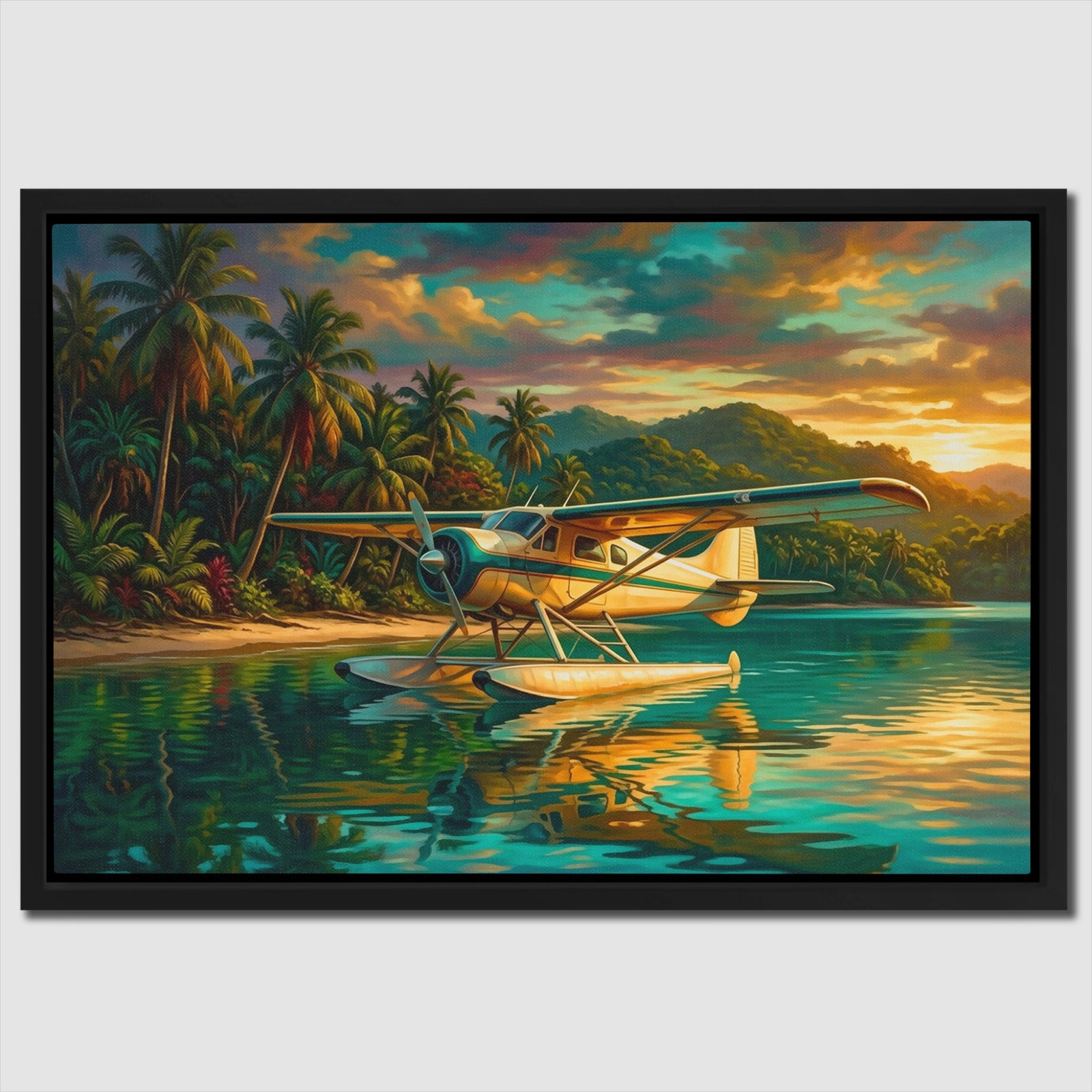Seaplane Tropical Sunset — Seaplane Tropical Sunset Close Up Landscape 70