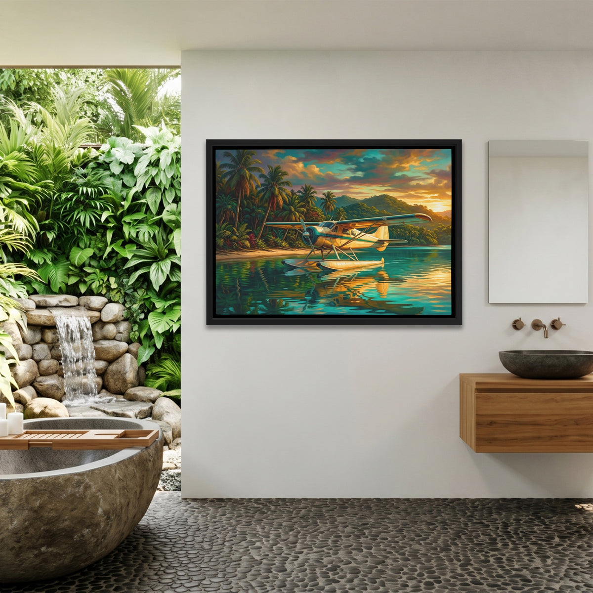 Seaplane Tropical Sunset — Seaplane Tropical Sunset Outdoor Bathroom Land 150