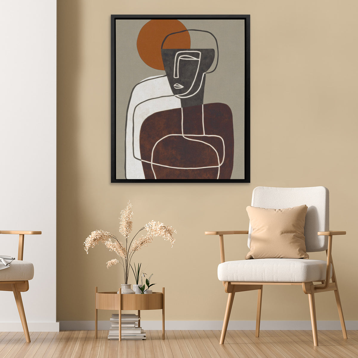 Seated Figure Contemplation - Luxury Wall Art