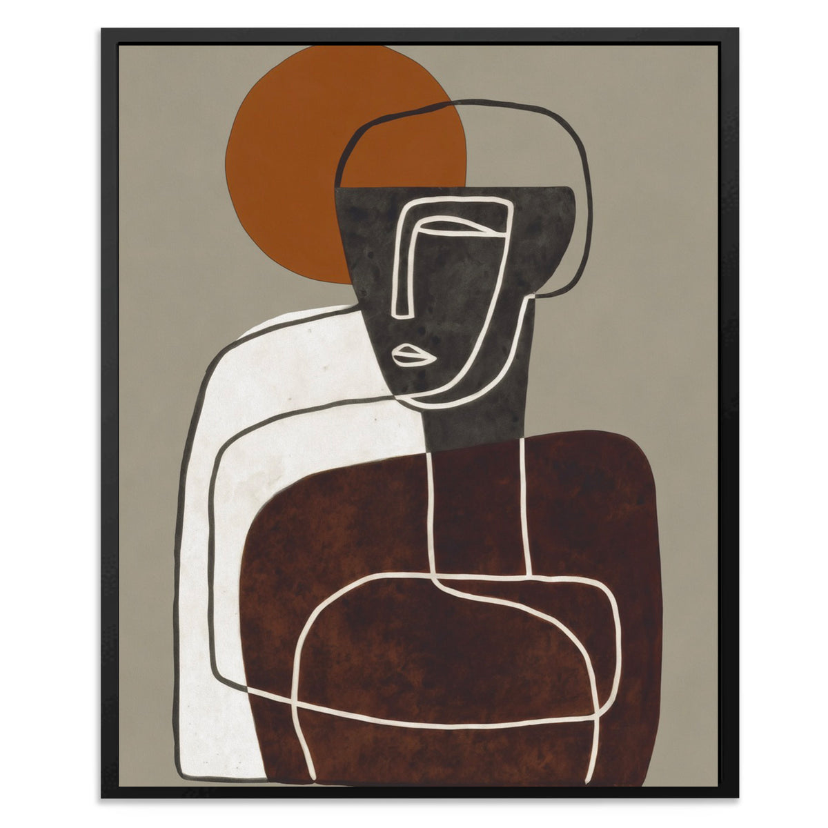 Seated Figure Contemplation - Luxury Wall Art