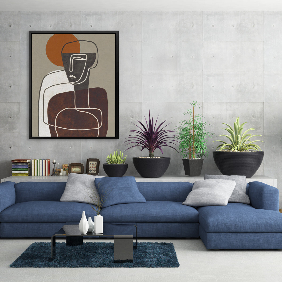 Seated Figure Contemplation - Luxury Wall Art