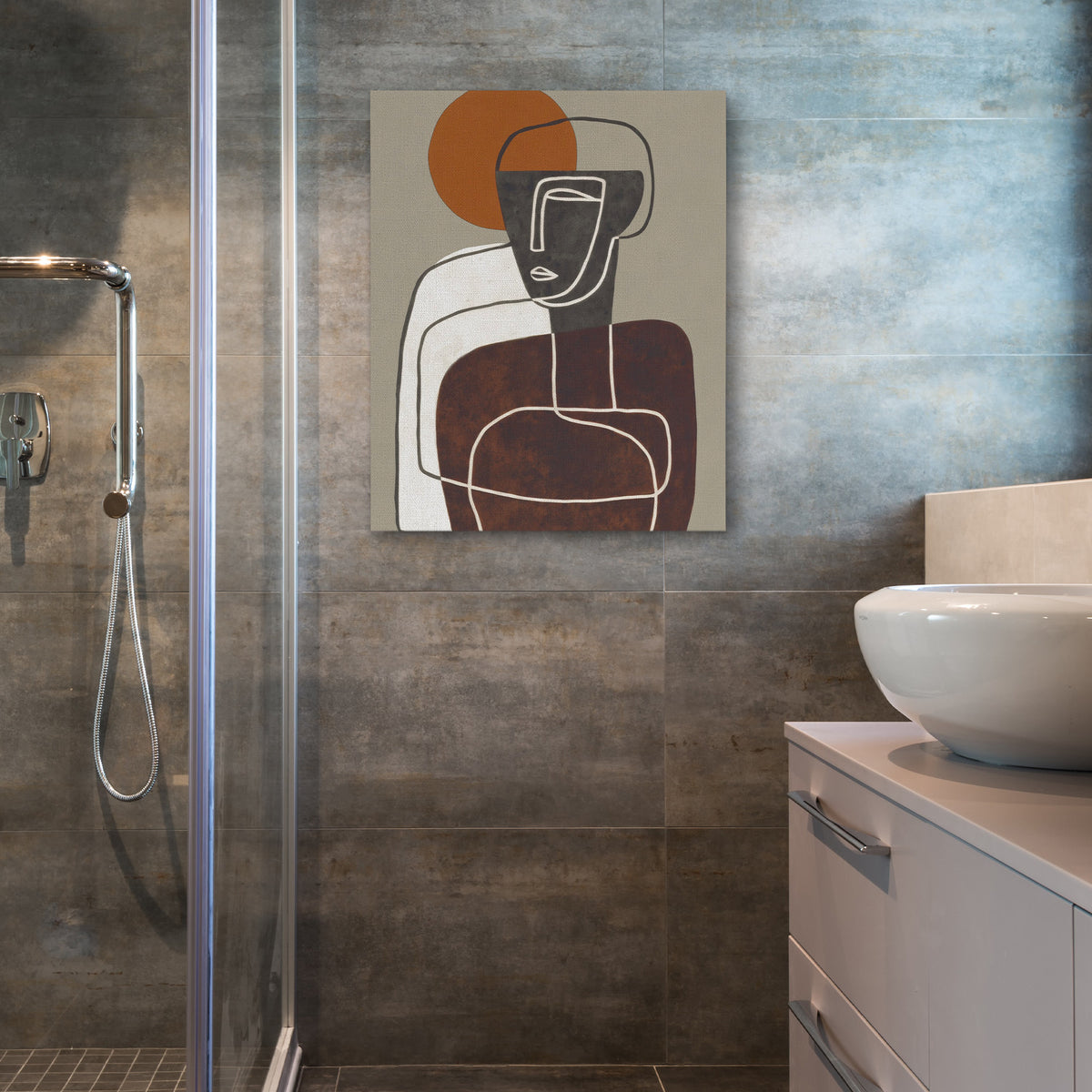 Seated Figure Contemplation - Luxury Wall Art