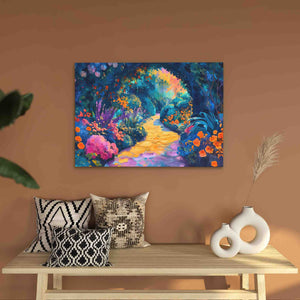 Secret Garden - Watercolor Colorful Canvas Wall Art