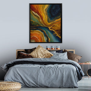 Sediment's Golden Flow - Luxury Wall Art