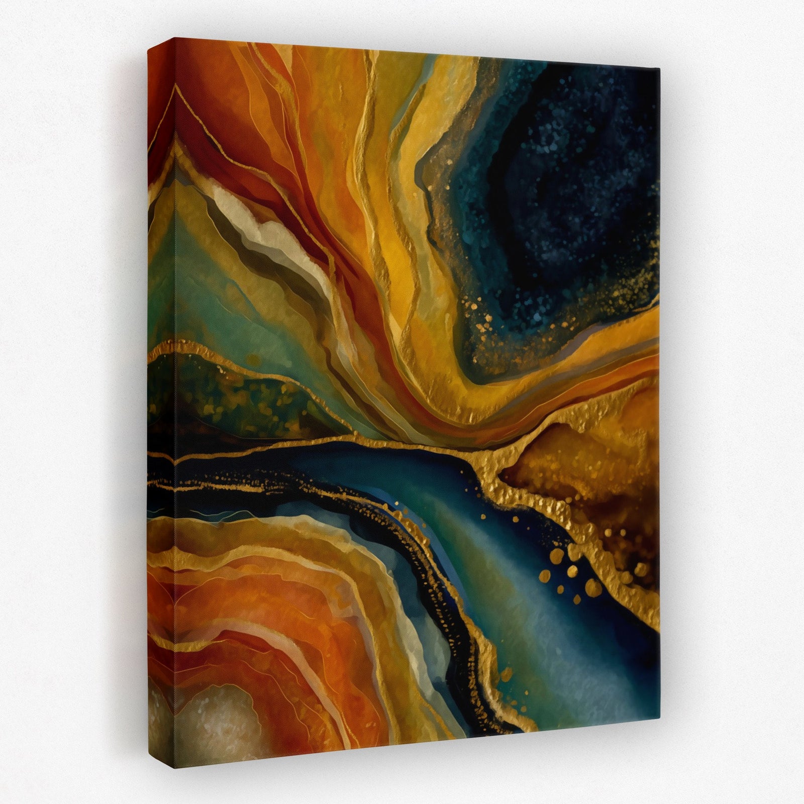 Sediment's Golden Flow - Luxury Wall Art