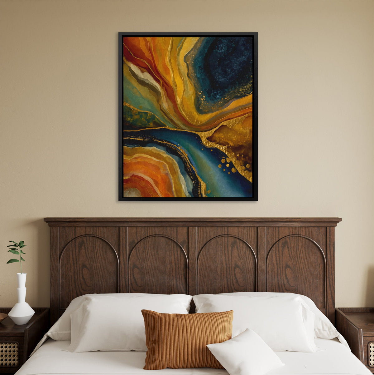 Sediment's Golden Flow - Luxury Wall Art