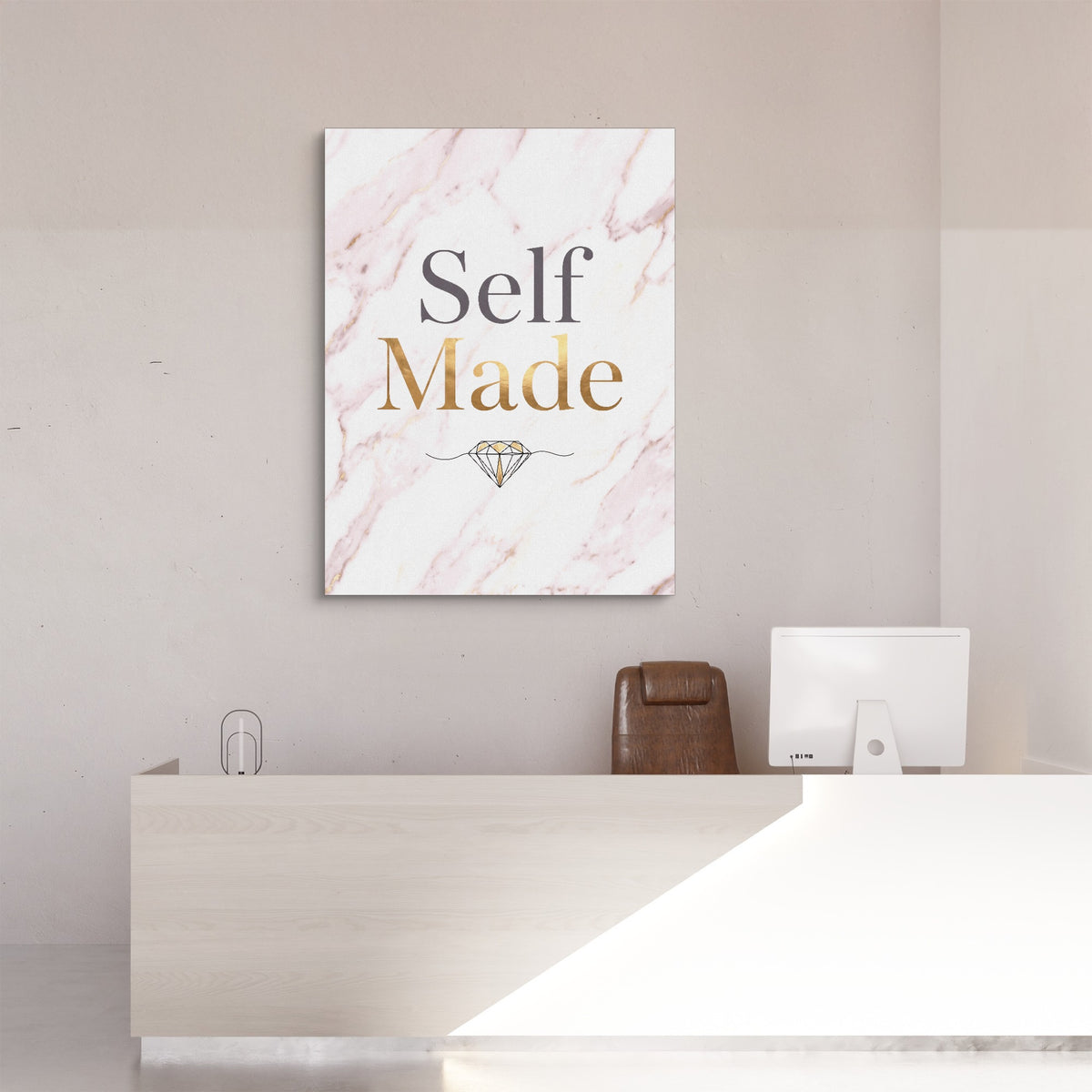 Self Made Golden Vision — self made golden vision sq reception desk 1port flush print