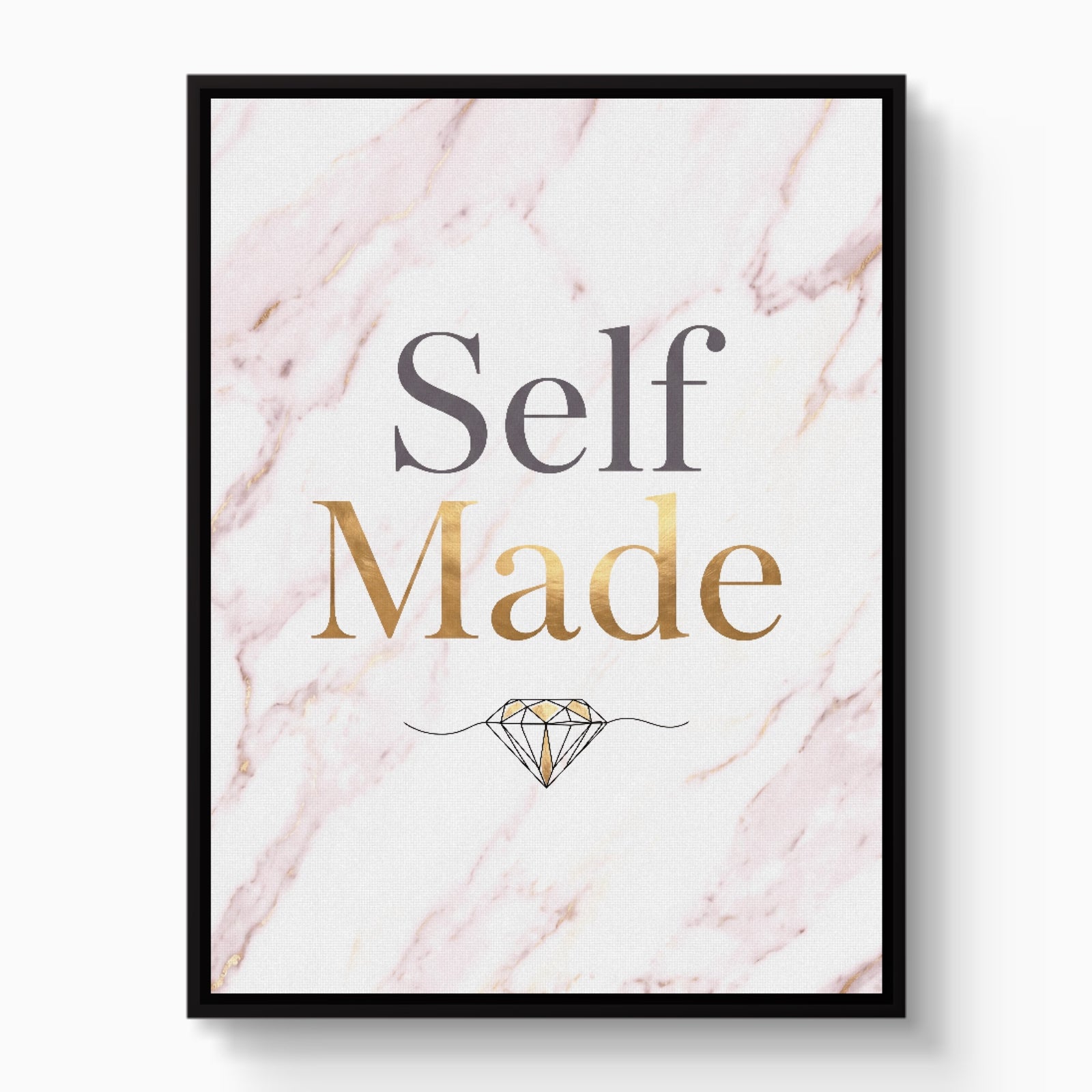 Self Made Golden Vision — self made golden vision white studio framed black