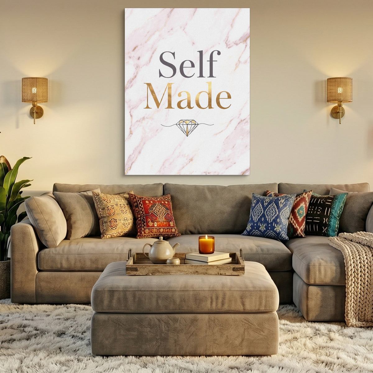 Self Made Golden Vision — self made golden vision sq az livingroom 1port flush print