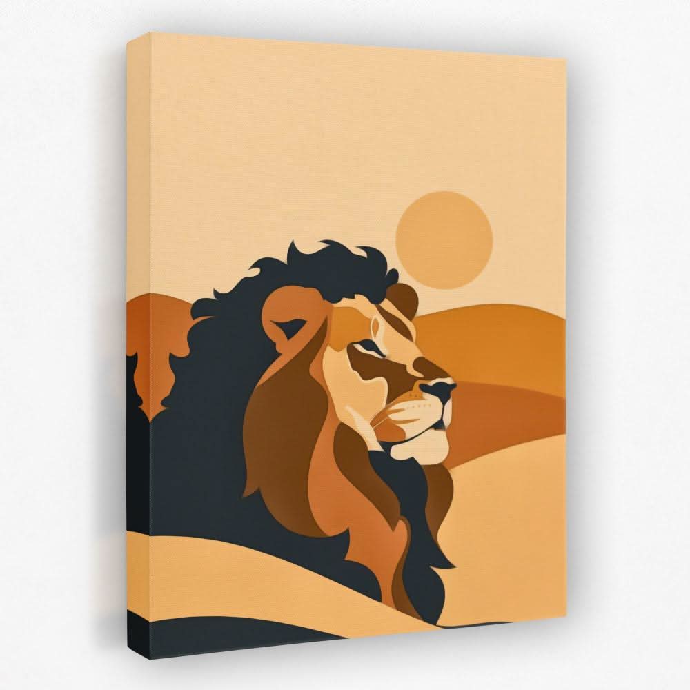Serene Lion - Africa Canvas Wall Art