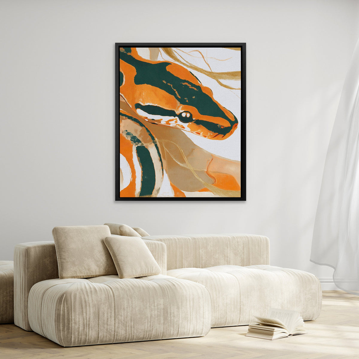 Serpent in Amber - Luxury Wall Art