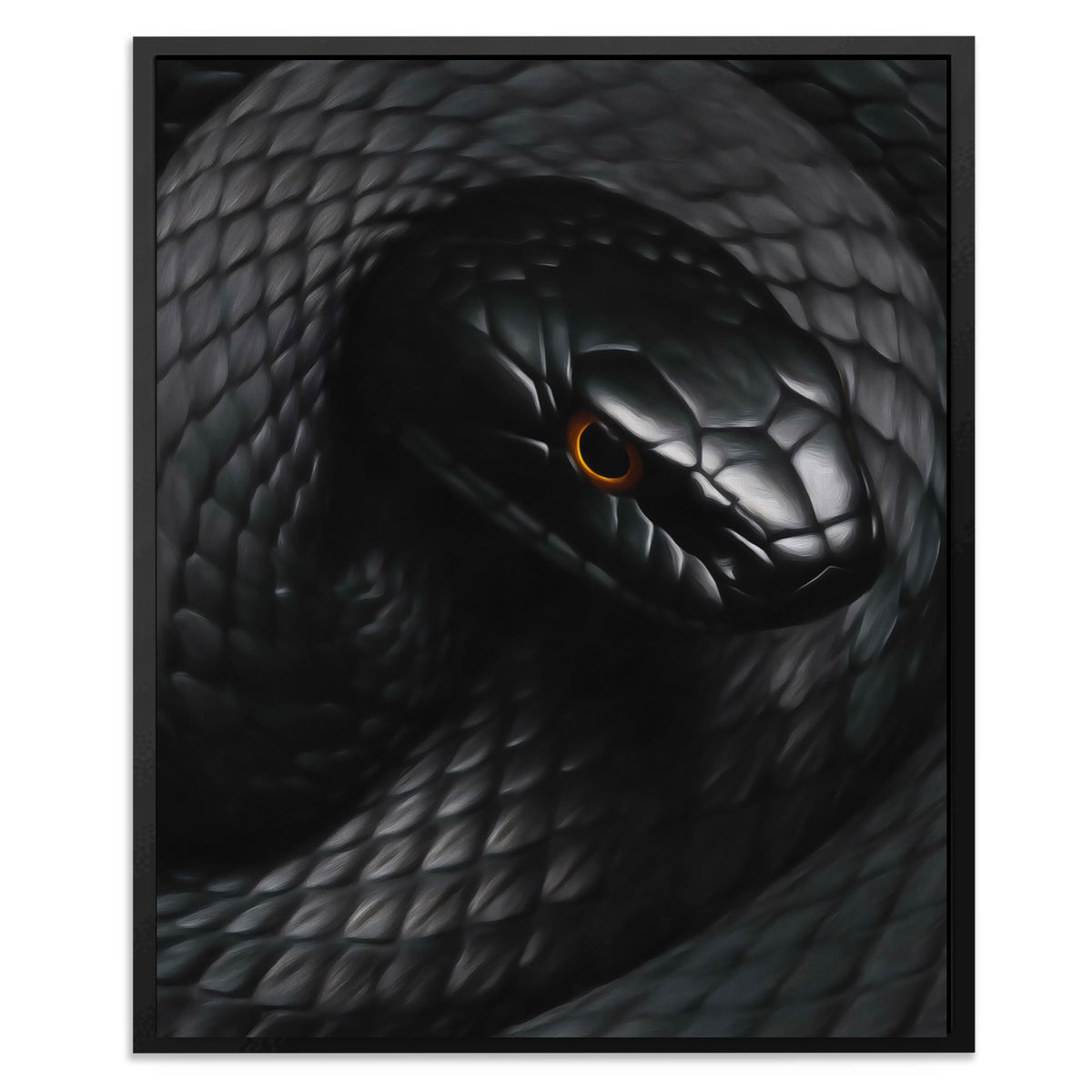 Serpent's Amber Eye - Animals Art