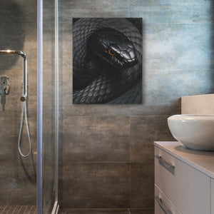 Serpent's Amber Eye - Abstract Gold Canvas Wall Art