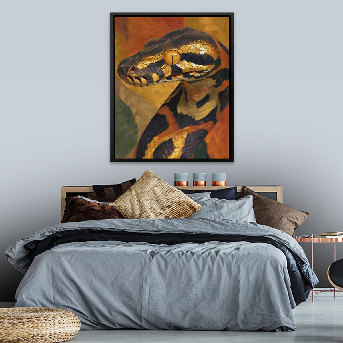 Serpents Amber Eye - Luxury Wall Art
