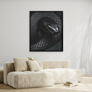Serpent's Amber Eye - Luxury Wall Art