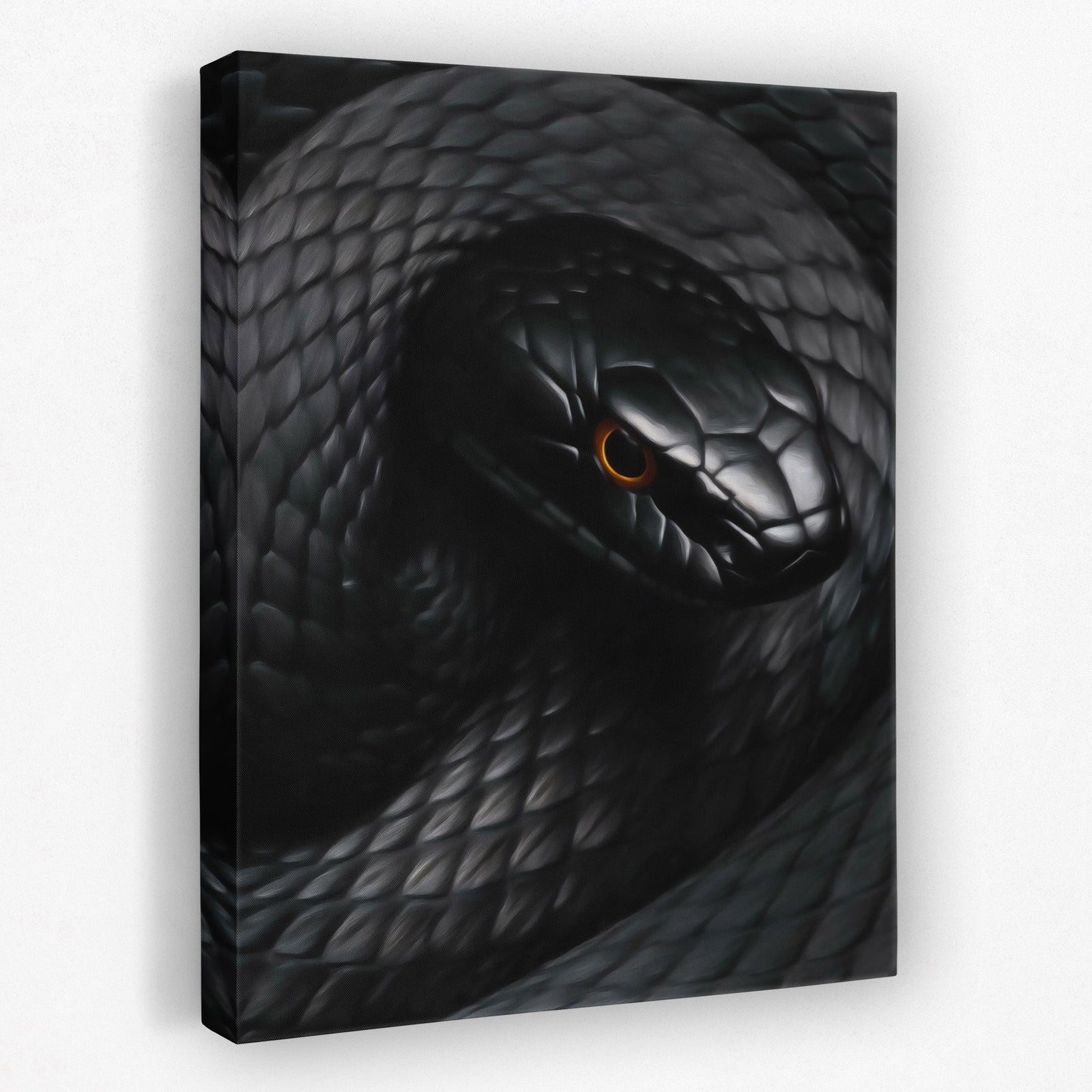Serpent's Amber Eye - Luxury Wall Art
