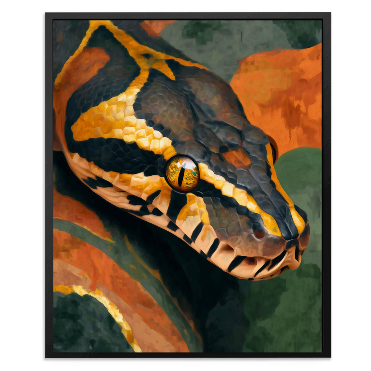 Serpent's Amber Strike II - Luxury Wall Art