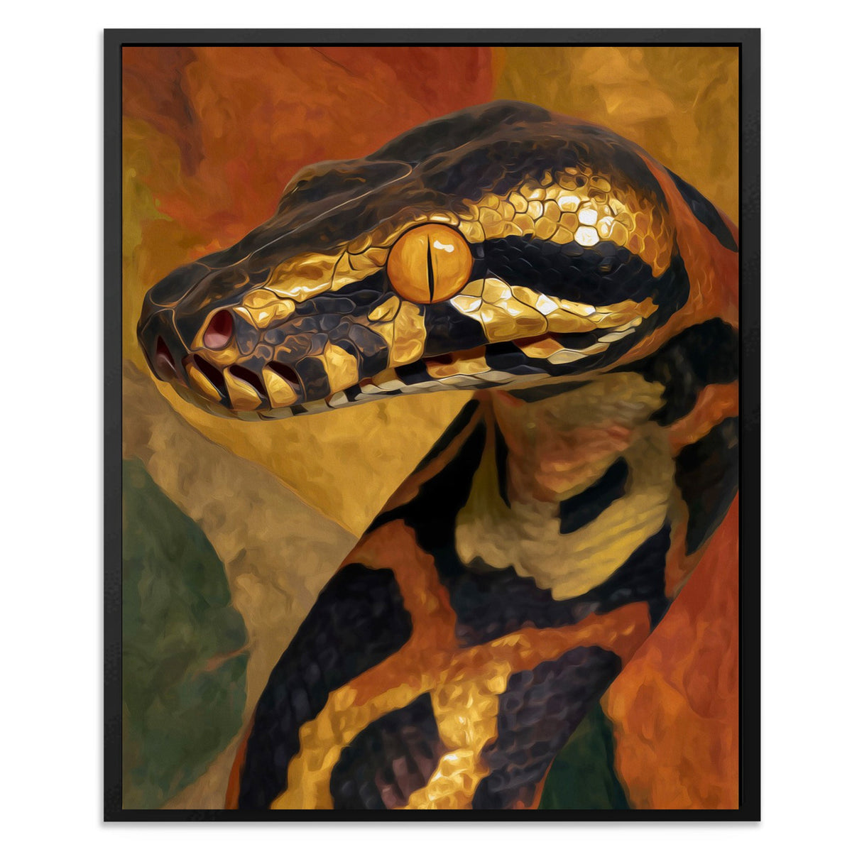 Serpents Amber Eye - Luxury Wall Art