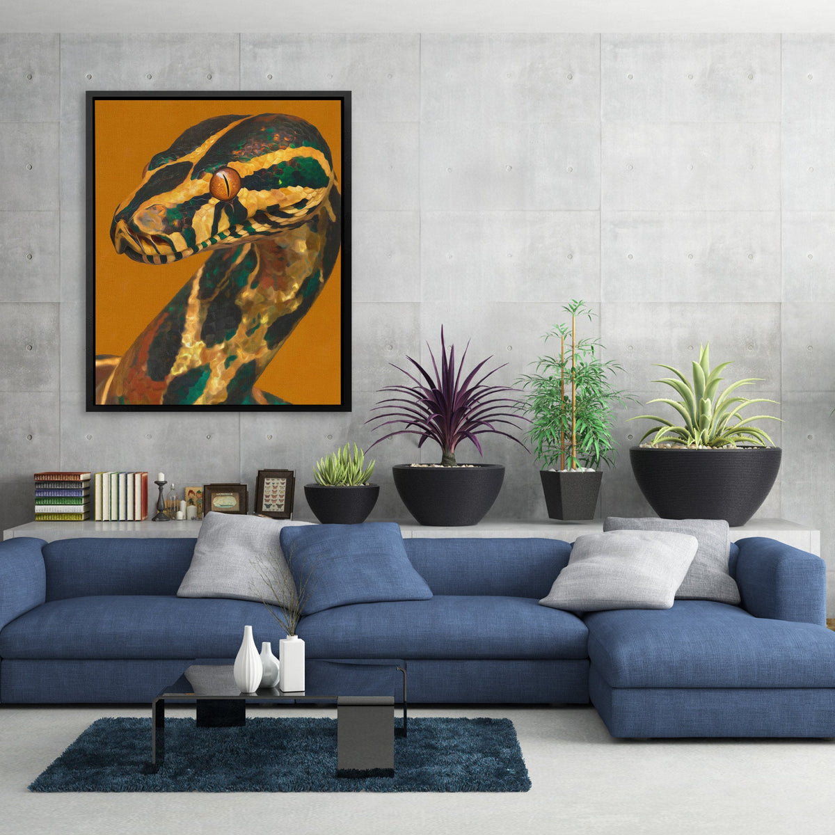Serpent's Golden Coil - Luxury Wall Art