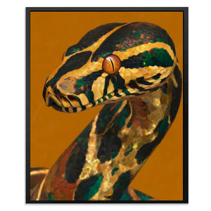 Serpent's Golden Coil - Luxury Wall Art