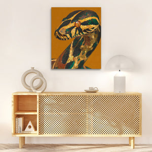 Serpent's Golden Coil - Luxury Wall Art