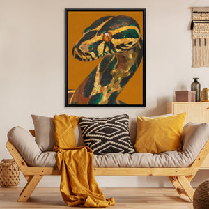 Serpent's Golden Coil - Luxury Wall Art