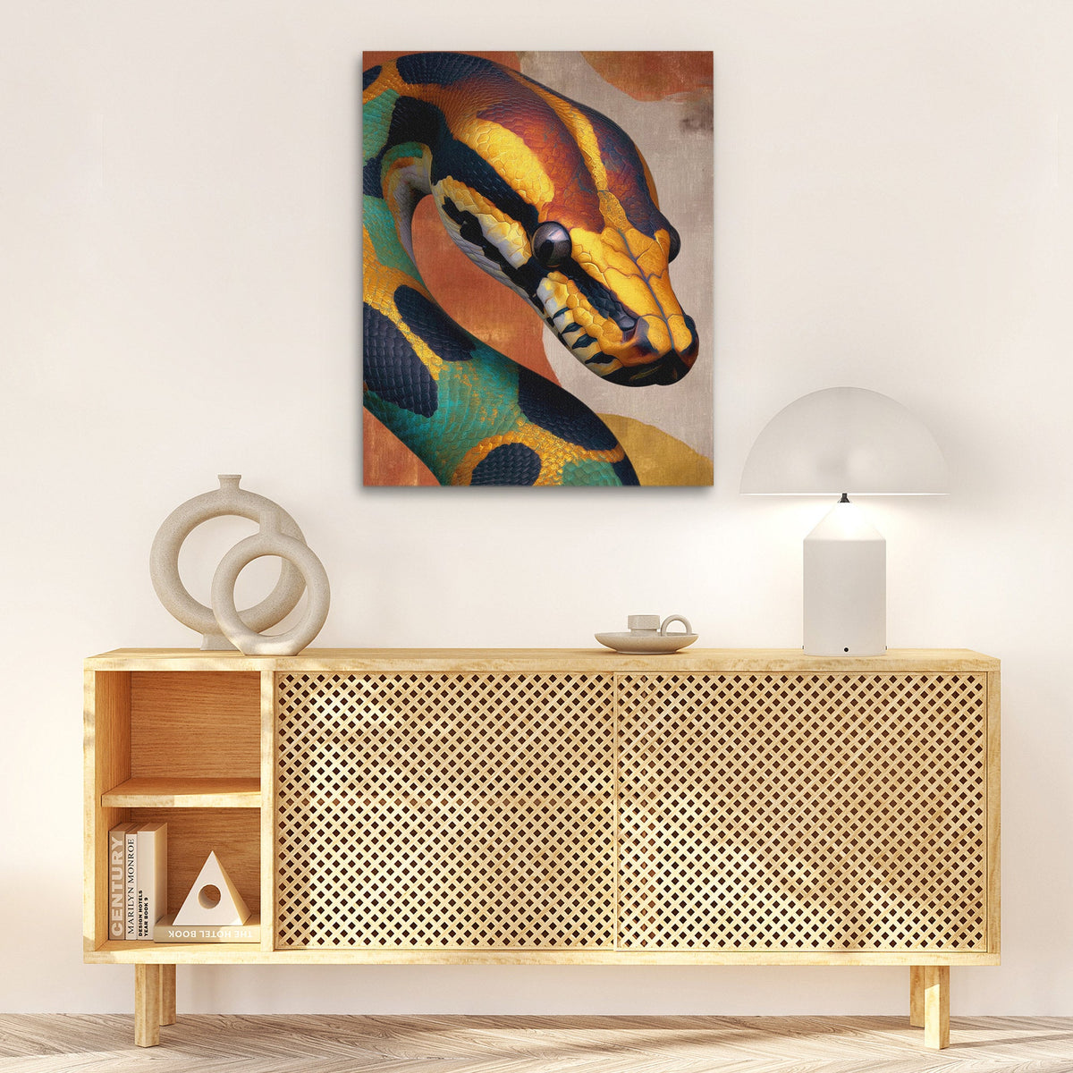 Serpent's Hypnotic Coil - Luxury Wall Art