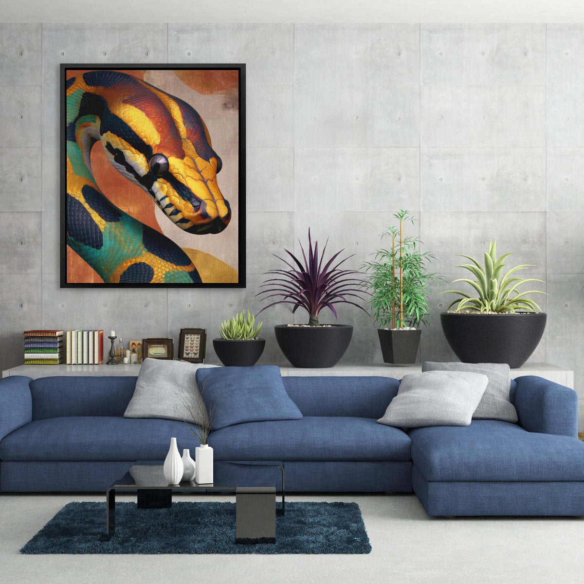 Serpent's Hypnotic Coil - Luxury Wall Art