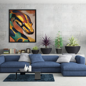 Serpent's Hypnotic Coil - Luxury Wall Art