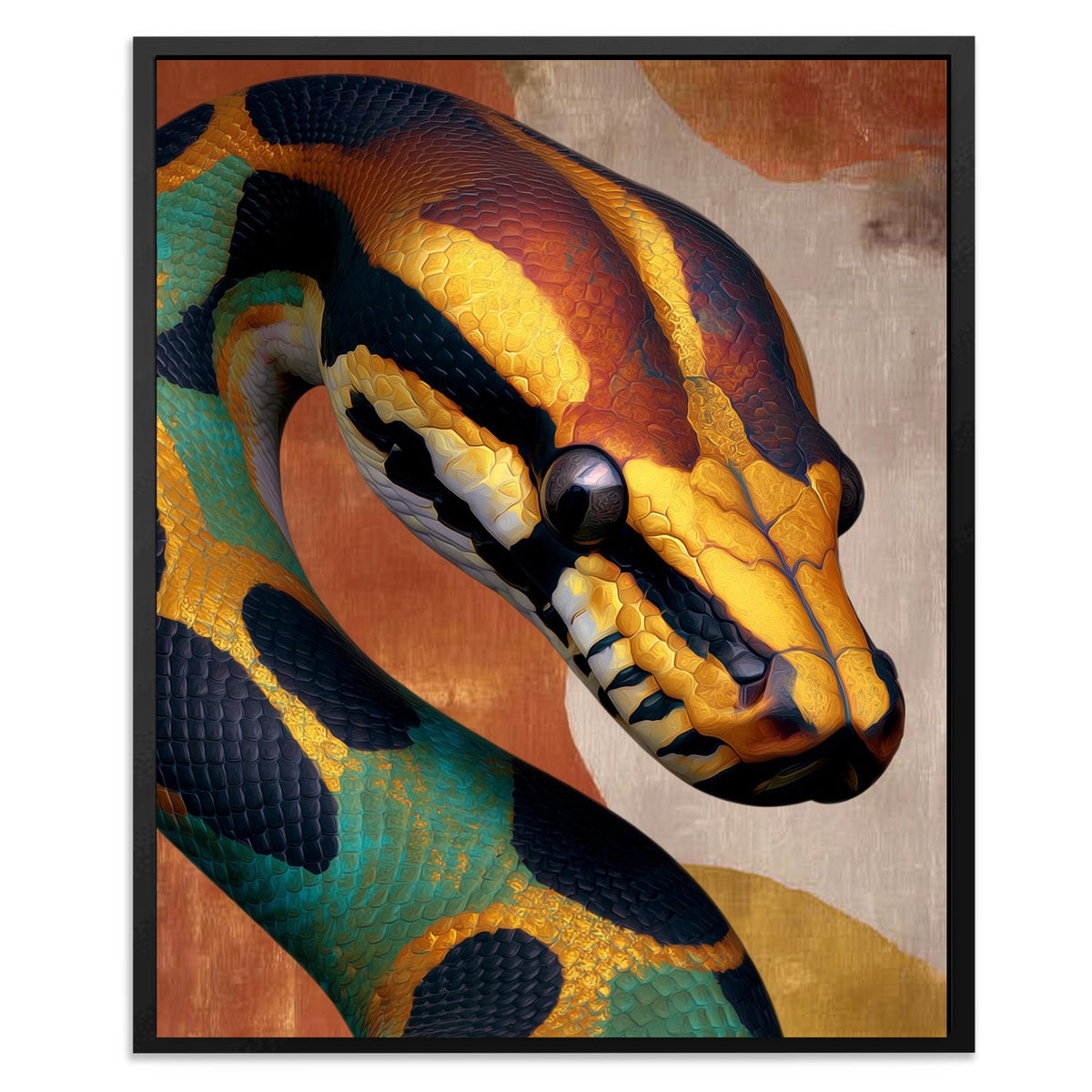 Serpent's Hypnotic Coil - Luxury Wall Art