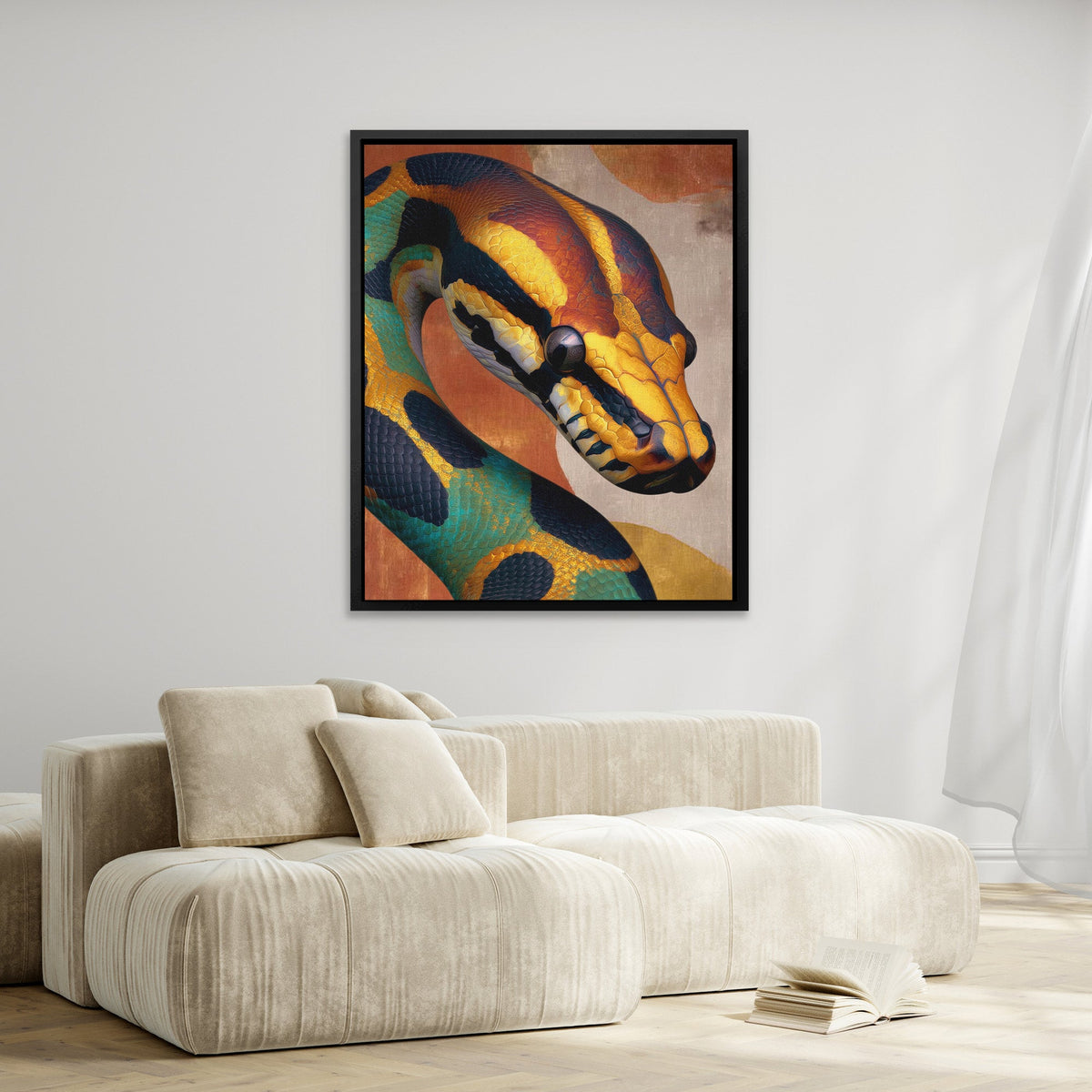 Serpent's Hypnotic Coil - Luxury Wall Art