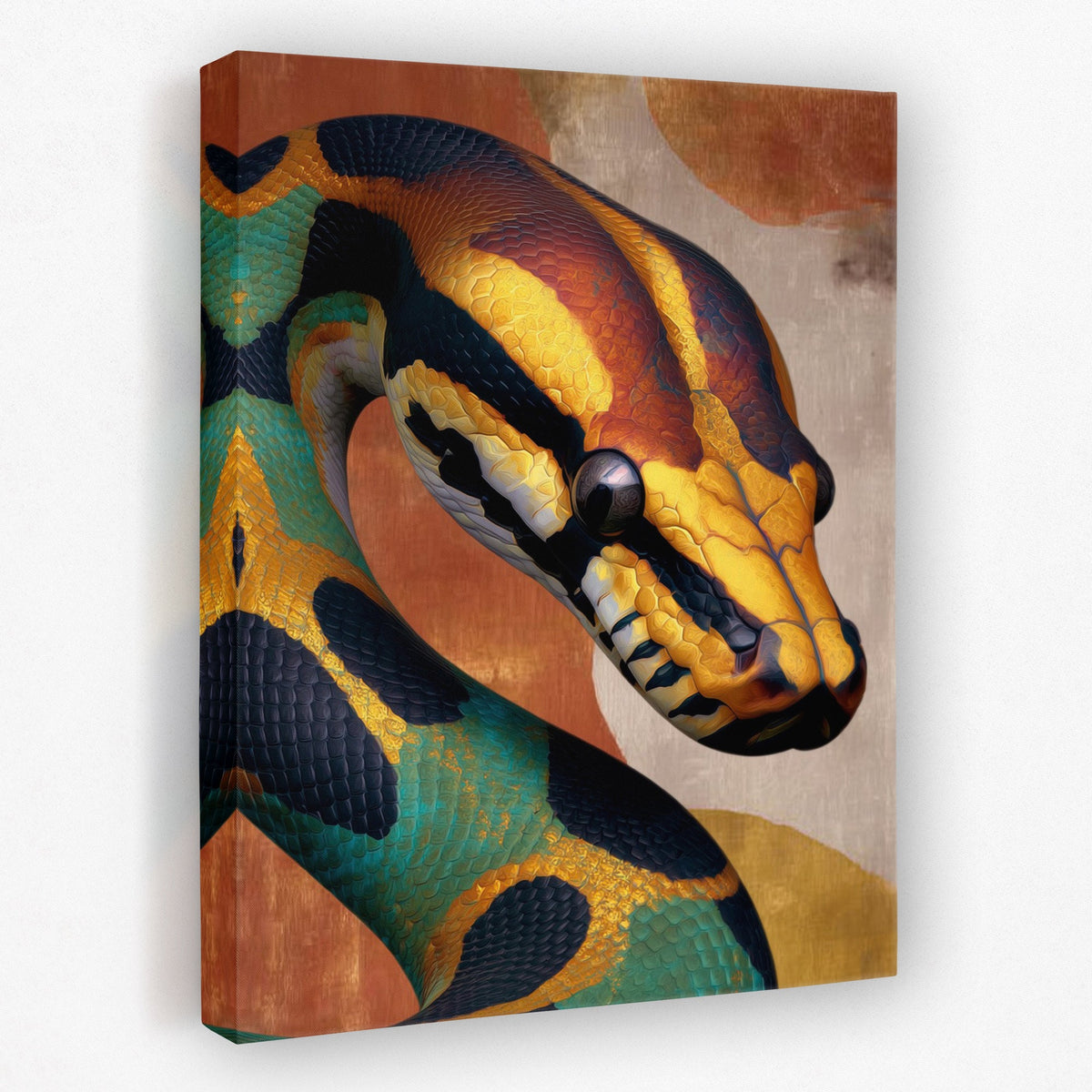 Serpent's Hypnotic Coil - Luxury Wall Art