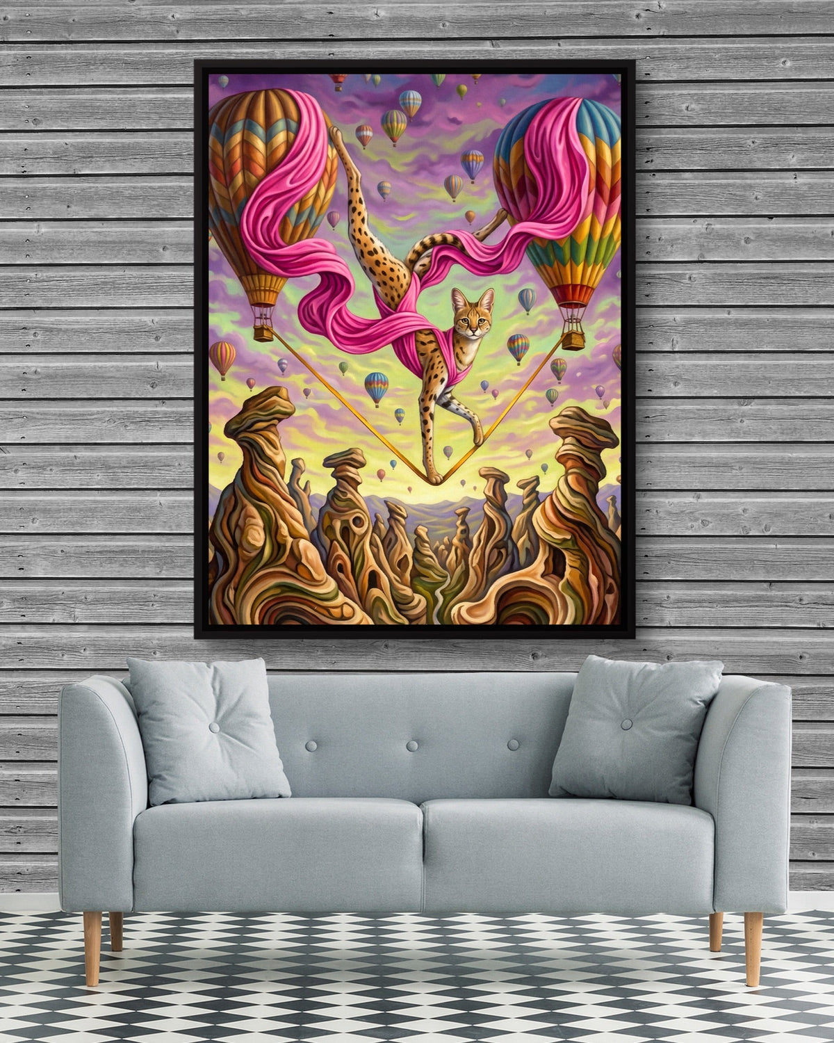 Serval Sky Walk - Luxury Wall Art