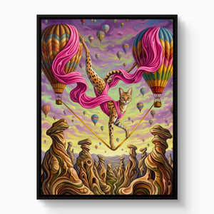 Serval Sky Walk — serval sky walk white studio framed black