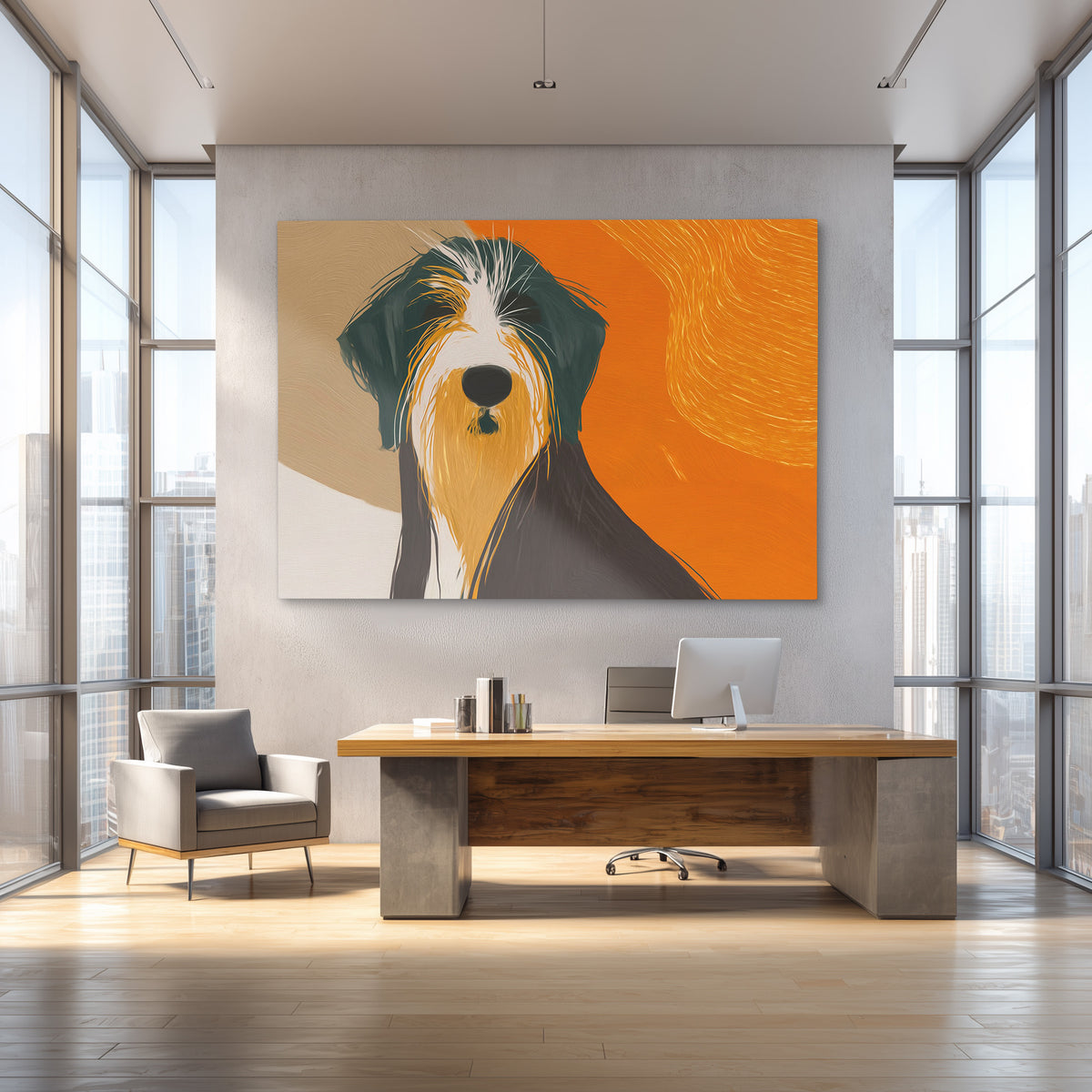 Shaggy Amber Companion - Luxury Wall Art