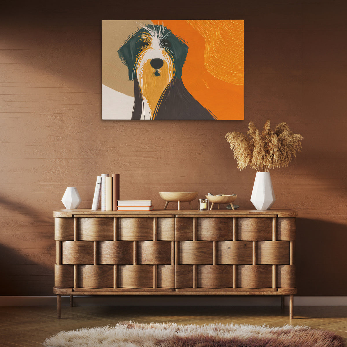 Shaggy Amber Companion - Luxury Wall Art