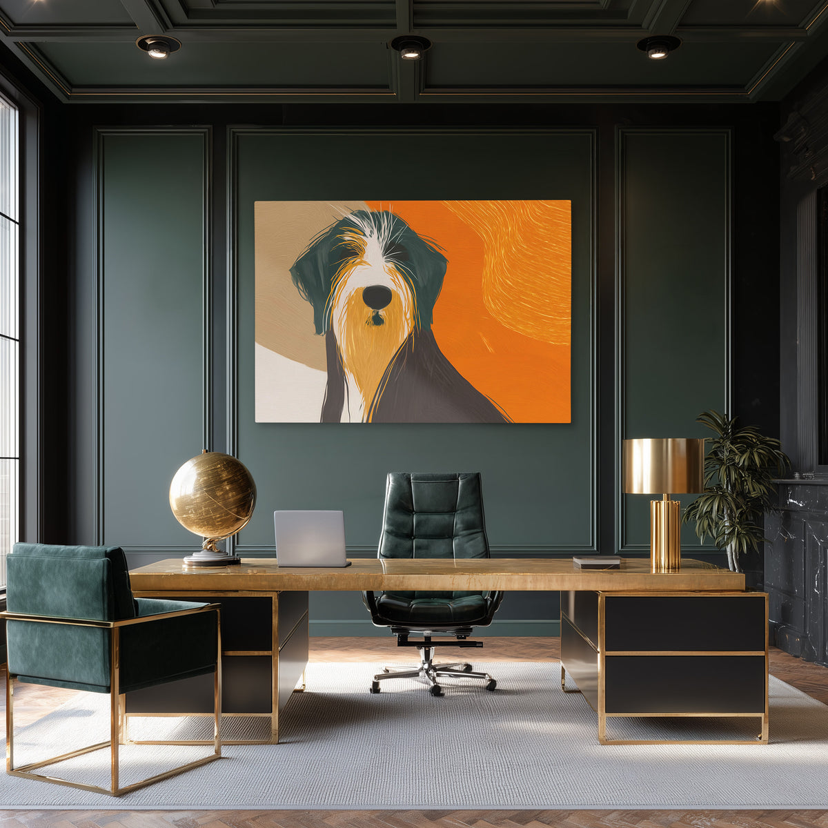 Shaggy Amber Companion - Luxury Wall Art