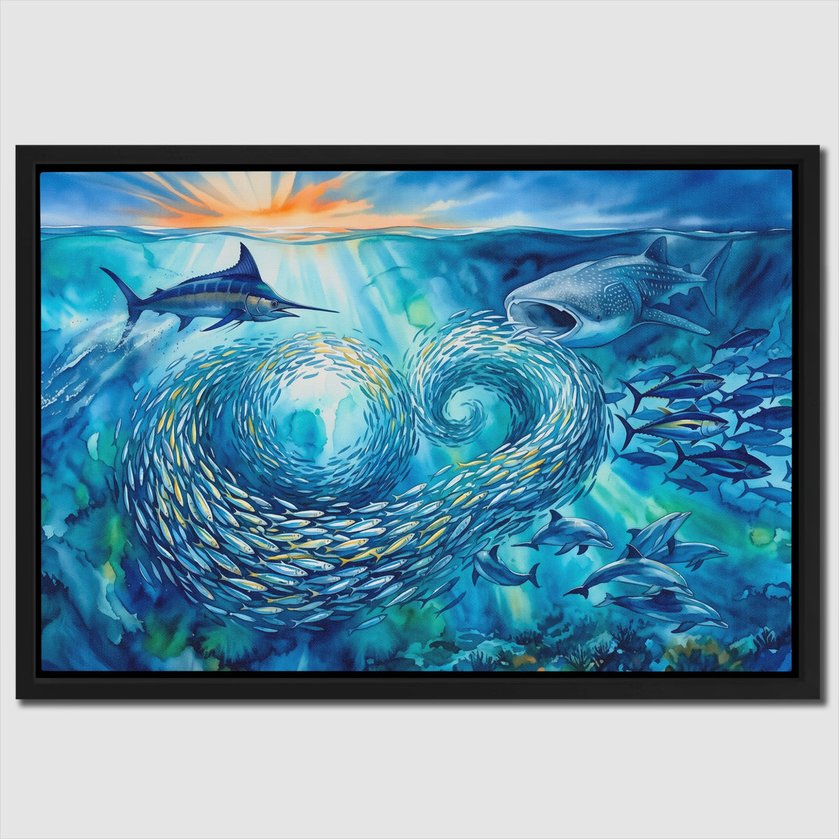 Shark Feeding Spiral — Shark Feeding Spiral Close Up Landscape 108
