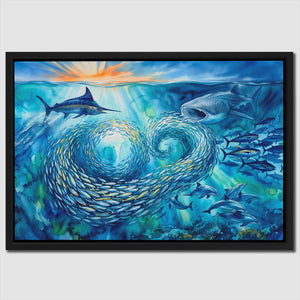 Shark Feeding Spiral — Shark Feeding Spiral Close Up Landscape 108