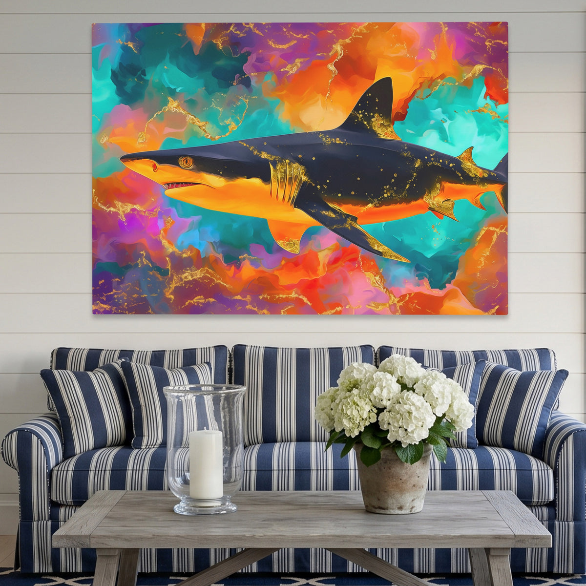 Shark Prismatic Shatter — Shark Prismatic Shatter Striped Couch Land 199