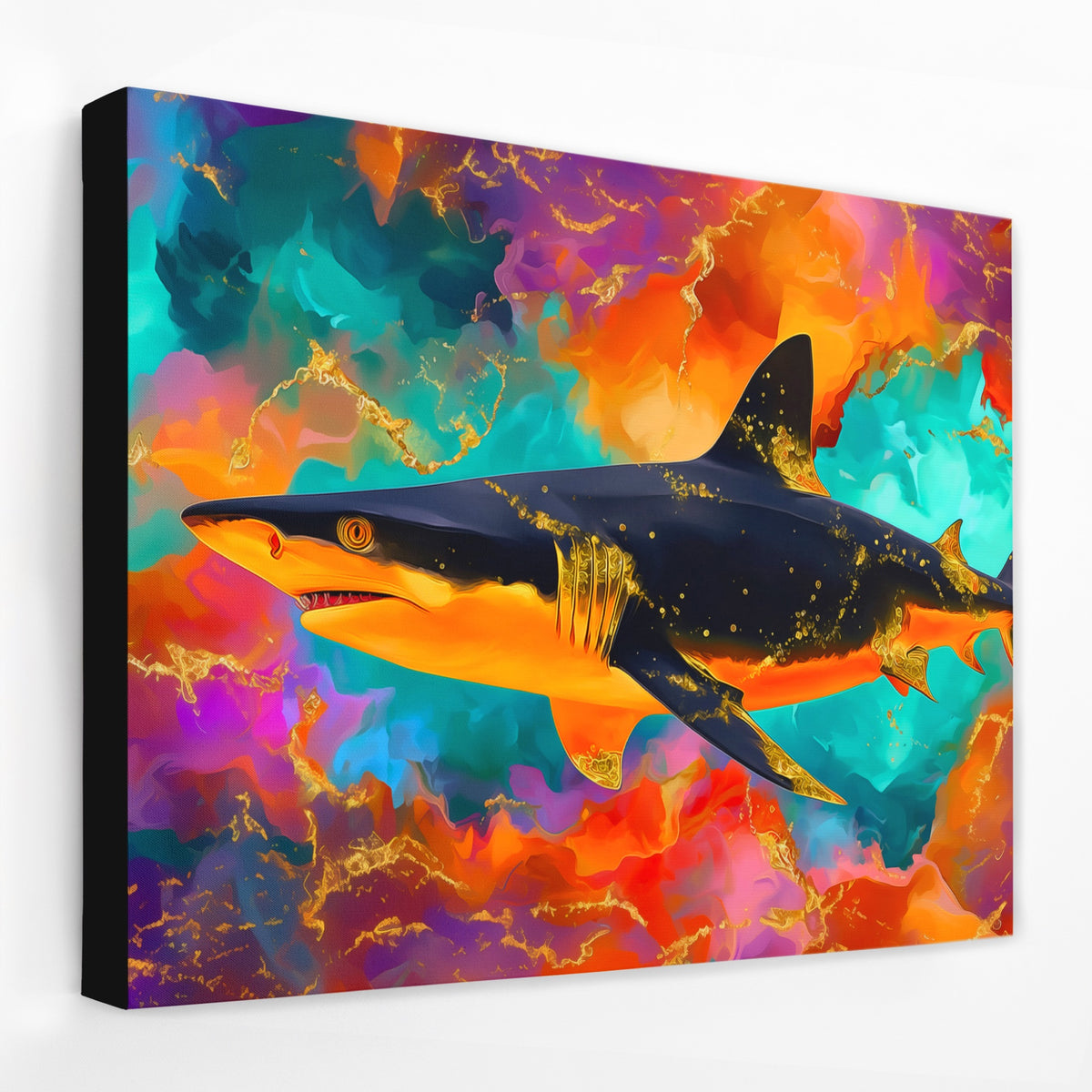 Shark Prismatic Shatter — Shark Prismatic Shatter Landscape   Side View   Black Wrap 103