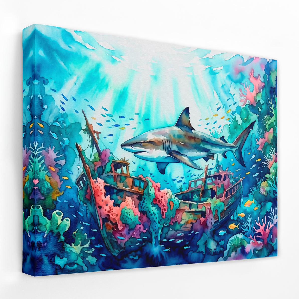 Shark Sunken Sanctuary — Shark Sunken Sanctuary Landscape   Side View   Mirror Wrap 84