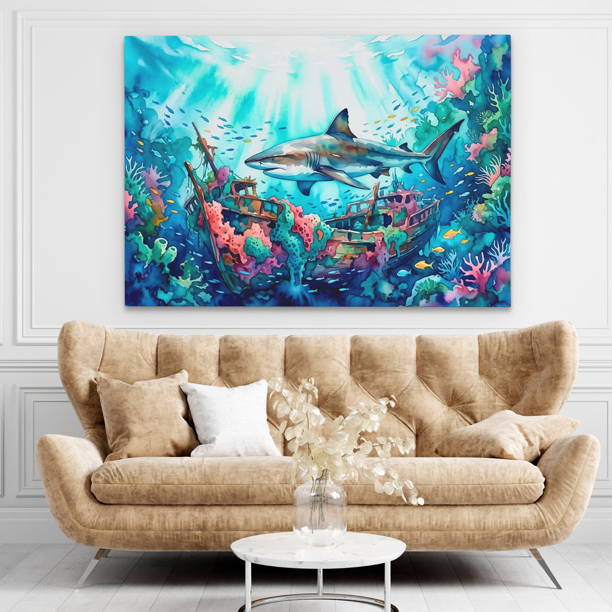 Shark Sunken Sanctuary — Shark Sunken Sanctuary brown living room land 175
